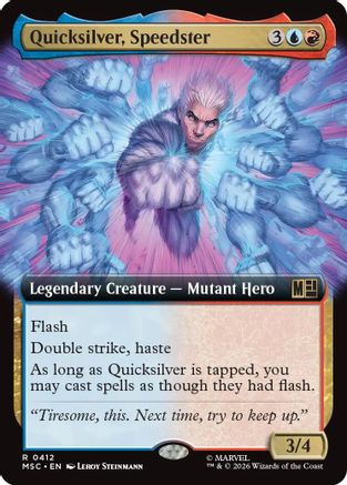 Image of Quicksilver, Speedster (Extended Art) (MSC-412) - Commander: Marvel Super Heroes