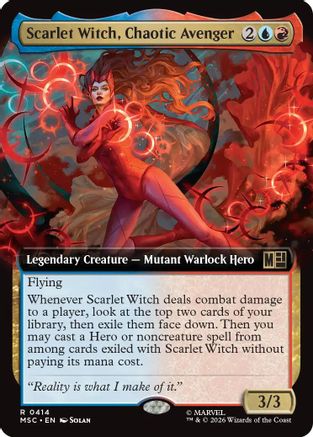 Image of Scarlet Witch, Chaotic Avenger (Extended Art) (MSC-414) - Commander: Marvel Super Heroes Foil