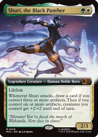 Image of Shuri, the Black Panther (Extended Art) (MSC-416) - Commander: Marvel Super Heroes