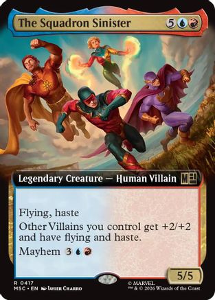 Image of The Squadron Sinister (Extended Art) (MSC-417) - Commander: Marvel Super Heroes Foil