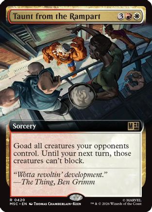 Image of Taunt from the Rampart (Extended Art) (MSC-420) - Commander: Marvel Super Heroes
