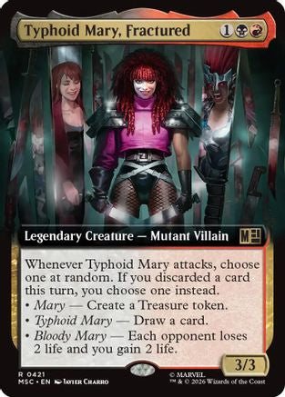 Image of Typhoid Mary, Fractured (Extended Art) (MSC-421) - Commander: Marvel Super Heroes Foil