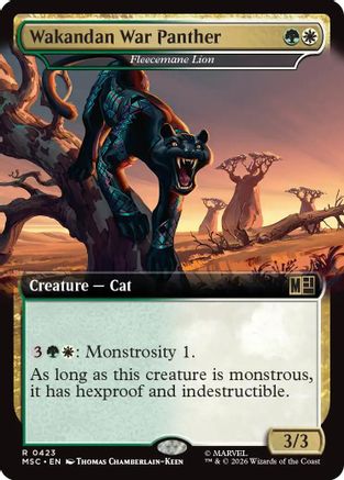 Image of Wakandan War Panther - Fleecemane Lion (Extended Art) (MSC-423) - Commander: Marvel Super Heroes