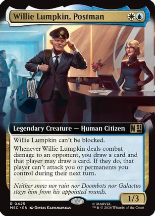 Image of Willie Lumpkin, Postman (Extended Art) (MSC-425) - Commander: Marvel Super Heroes Foil