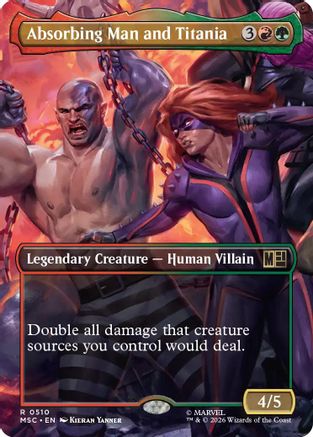 Image of Absorbing Man and Titania (Borderless) (MSC-510) - Commander: Marvel Super Heroes Foil