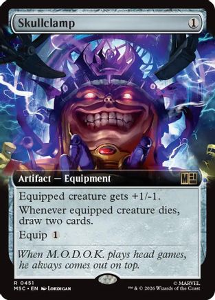 Image of Skullclamp (Extended Art) (MSC-451) - Commander: Marvel Super Heroes Foil