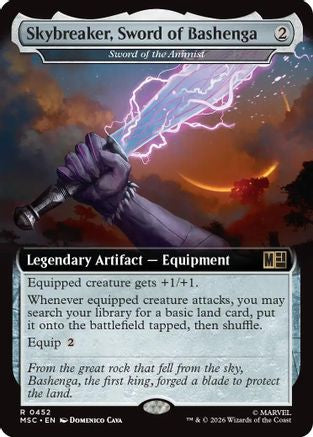 Image of Skybreaker, Sword of Bashenga - Sword of the Animist (Extended Art) (MSC-452) - Commander: Marvel Super Heroes Foil