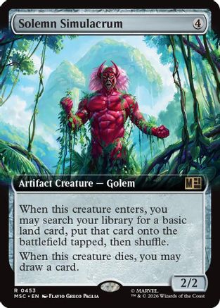 Image of Solemn Simulacrum (Extended Art) (MSC-453) - Commander: Marvel Super Heroes