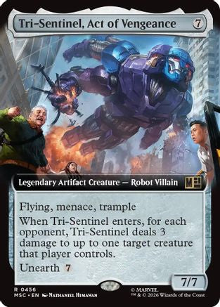 Image of Tri-Sentinel, Act of Vengeance (Extended Art) (MSC-456) - Commander: Marvel Super Heroes Foil