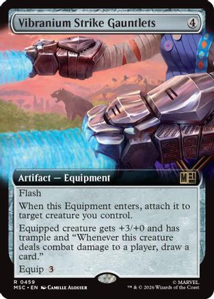 Image of Vibranium Strike Gauntlets (Extended Art) (MSC-459) - Commander: Marvel Super Heroes Foil