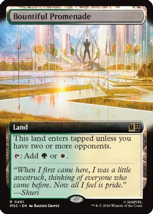Image of Bountiful Promenade (Extended Art) (MSC-461) - Commander: Marvel Super Heroes Foil