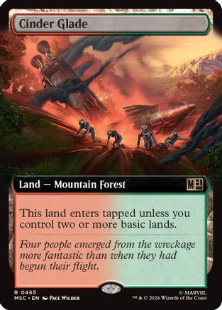 Image of Cinder Glade (Extended Art) (MSC-465) - Commander: Marvel Super Heroes Foil