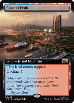 Image of Coastal Peak (Extended Art) (MSC-467) - Commander: Marvel Super Heroes Foil