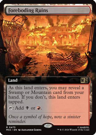 Image of Foreboding Ruins (Extended Art) (MSC-473) - Commander: Marvel Super Heroes