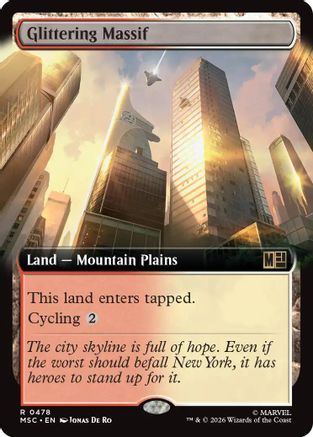 Image of Glittering Massif (Extended Art) (MSC-478) - Commander: Marvel Super Heroes