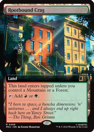 Image of Rootbound Crag (Extended Art) (MSC-489) - Commander: Marvel Super Heroes Foil