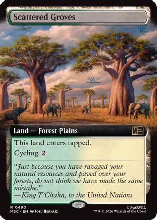 Image of Scattered Groves (Extended Art) (MSC-490) - Commander: Marvel Super Heroes Foil