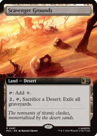 Image of Scavenger Grounds (Extended Art) (MSC-491) - Commander: Marvel Super Heroes Foil