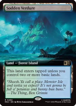 Image of Sodden Verdure (Extended Art) (MSC-494) - Commander: Marvel Super Heroes Foil