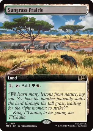 Image of Sungrass Prairie (Extended Art) (MSC-497) - Commander: Marvel Super Heroes