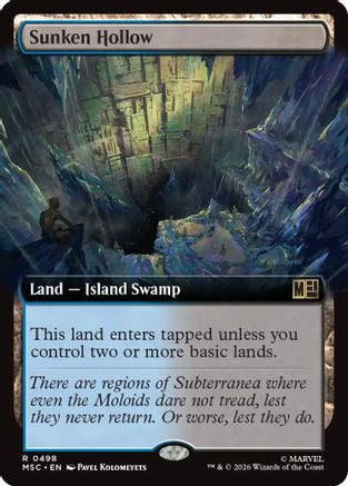 Image of Sunken Hollow (Extended Art) (MSC-498) - Commander: Marvel Super Heroes Foil