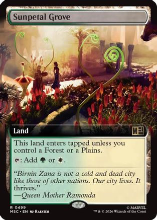 Image of Sunpetal Grove (Extended Art) (MSC-499) - Commander: Marvel Super Heroes