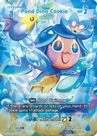 Image of Pond Dino Cookie (SSR) (BS5-069) - Arena of Glory Foil