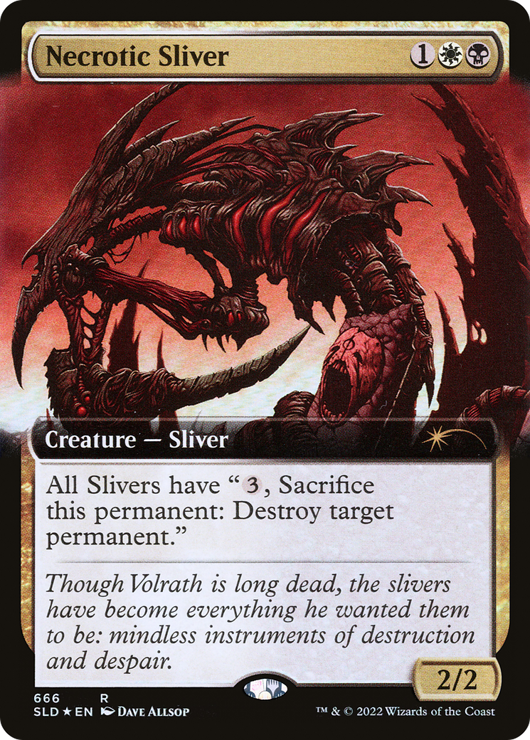 Image of Necrotic Sliver (Extended Art) (SLD-666) - Secret Lair Drop: (Extended Art) Foil