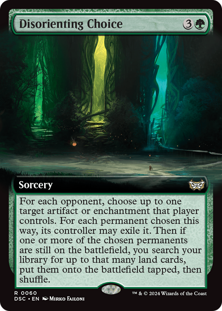Image of Disorienting Choice (Extended Art) (DSC-060) - Duskmourn: House of Horror Commander: (Extended Art)