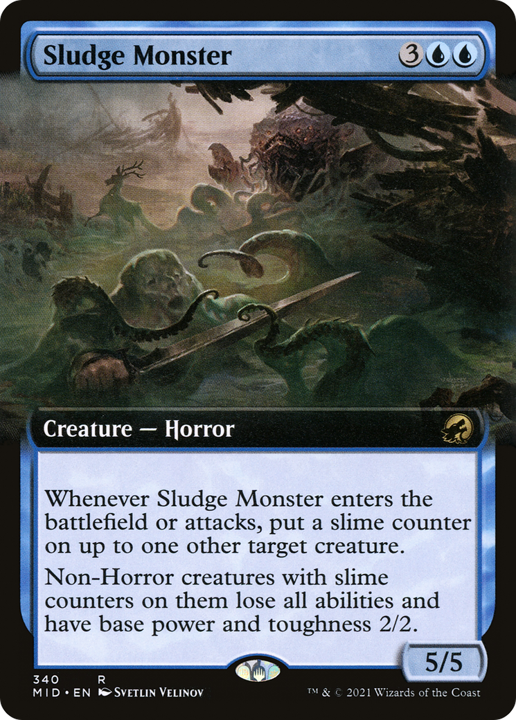 Image of Sludge Monster (Extended Art) (MID-340) - Innistrad: Midnight Hunt: (Extended Art)