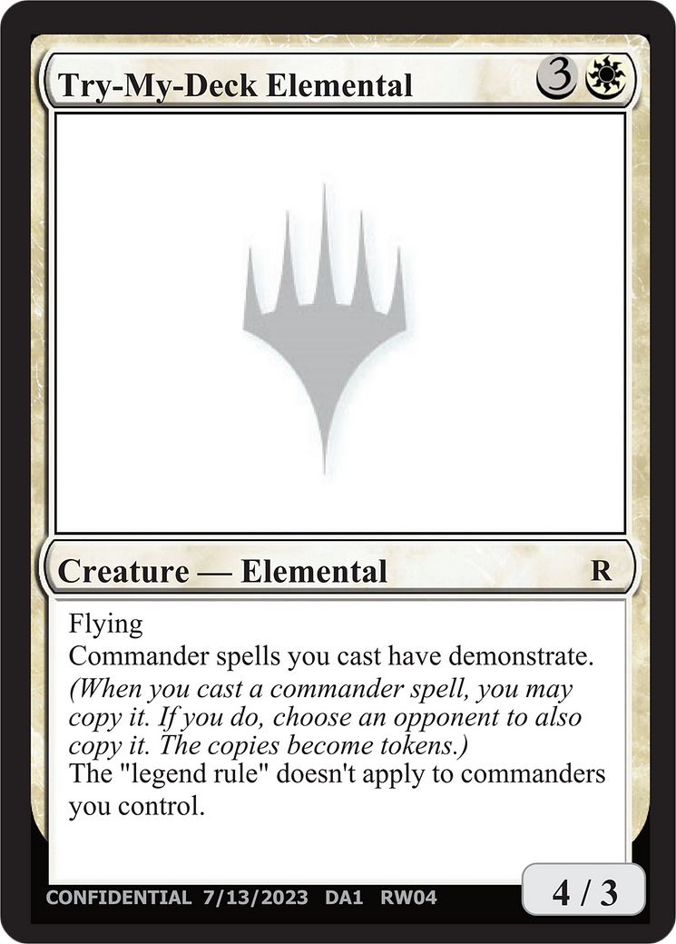 Image of Try-My-Deck Elemental (UNK-RW04F) - Unknown Event