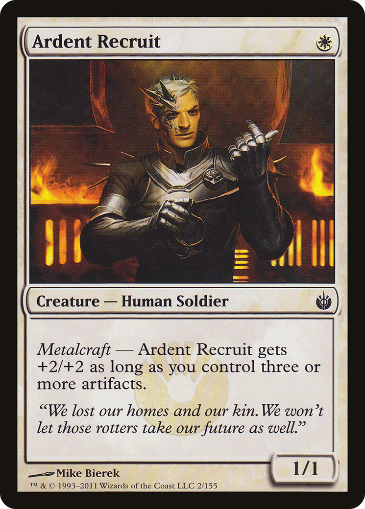 Image of Ardent Recruit (MBS-002) - Mirrodin Besieged Foil