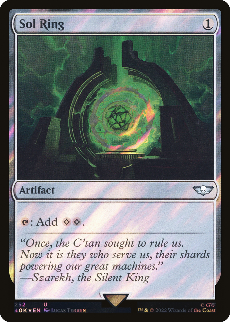Image of Sol Ring (252) (Surge Foil) (40K-252) - Warhammer 40,000 Commander Foil