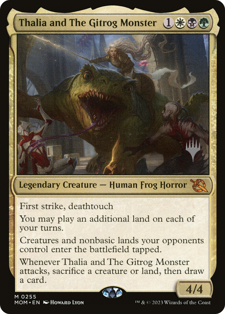 Image of Thalia and The Gitrog Monster (PPMOM-255) - March of the Machine Promos Foil