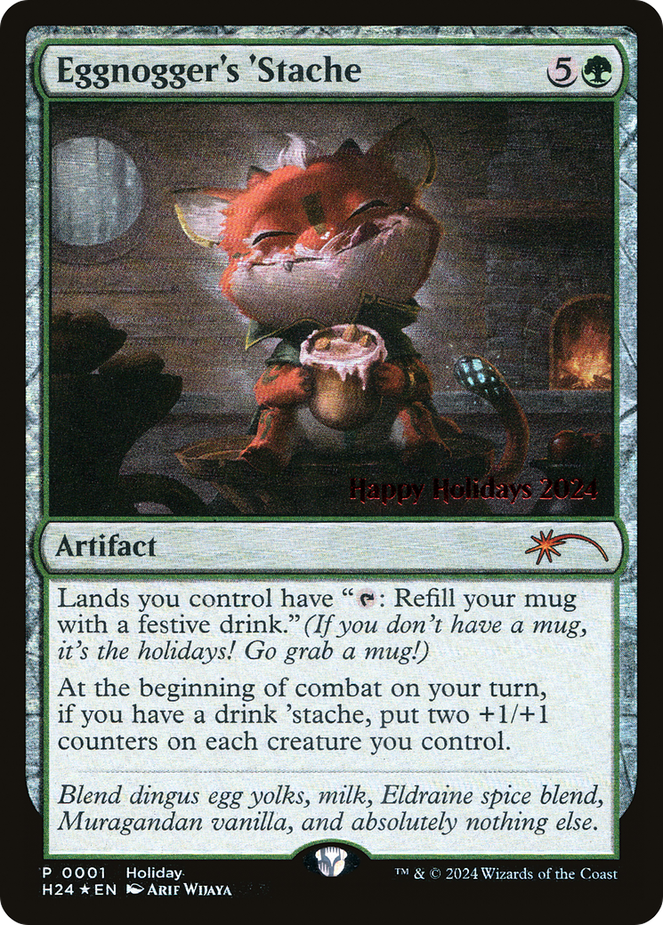 Image of Eggnogger's 'Stache (SPECIAL-001) - Happy Holidays Foil