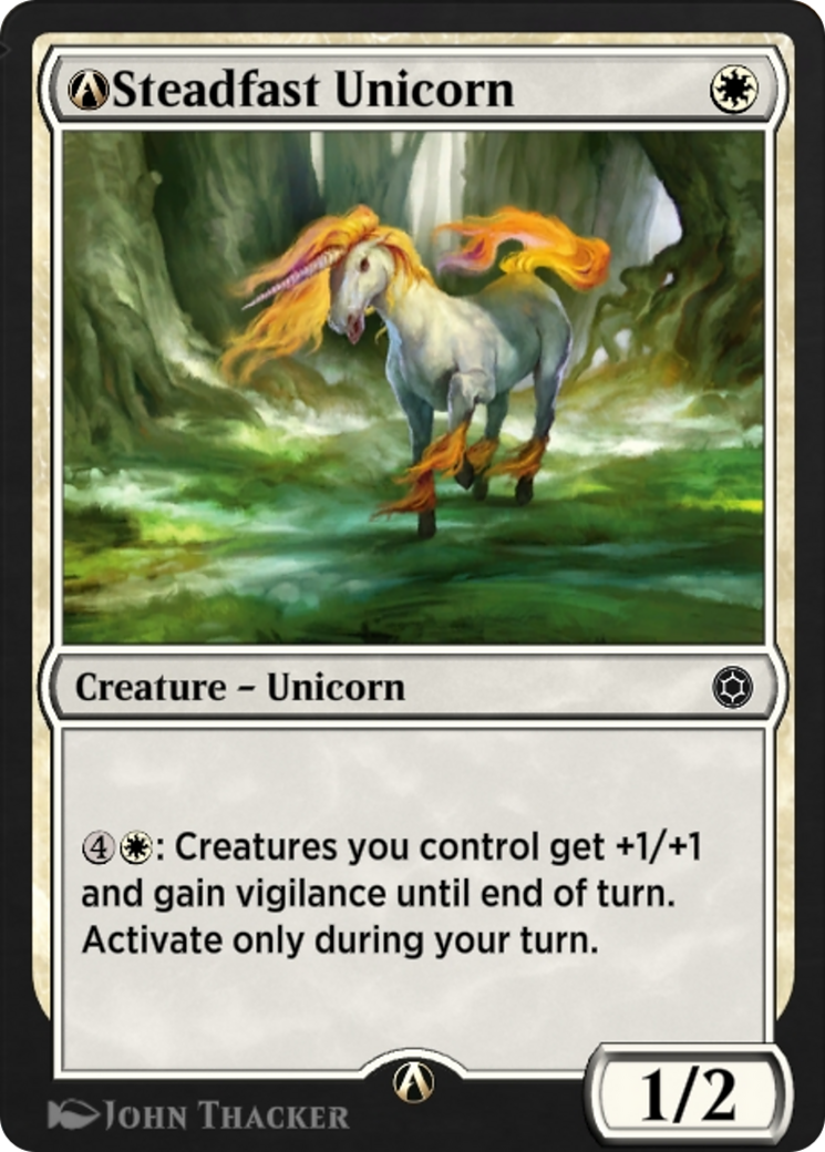 Image of A-Steadfast Unicorn (HBG-A-104) - Alchemy Horizons: Baldur's Gate