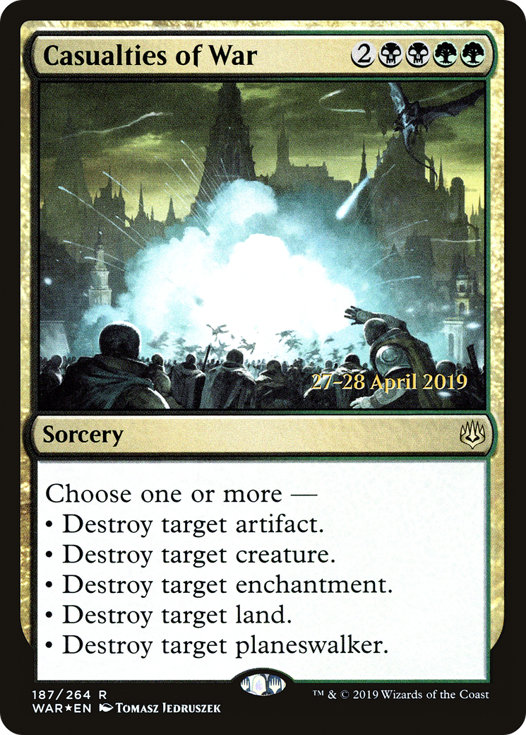 Image of Casualties of War (PRE-187) - War of the Spark Promos Foil
