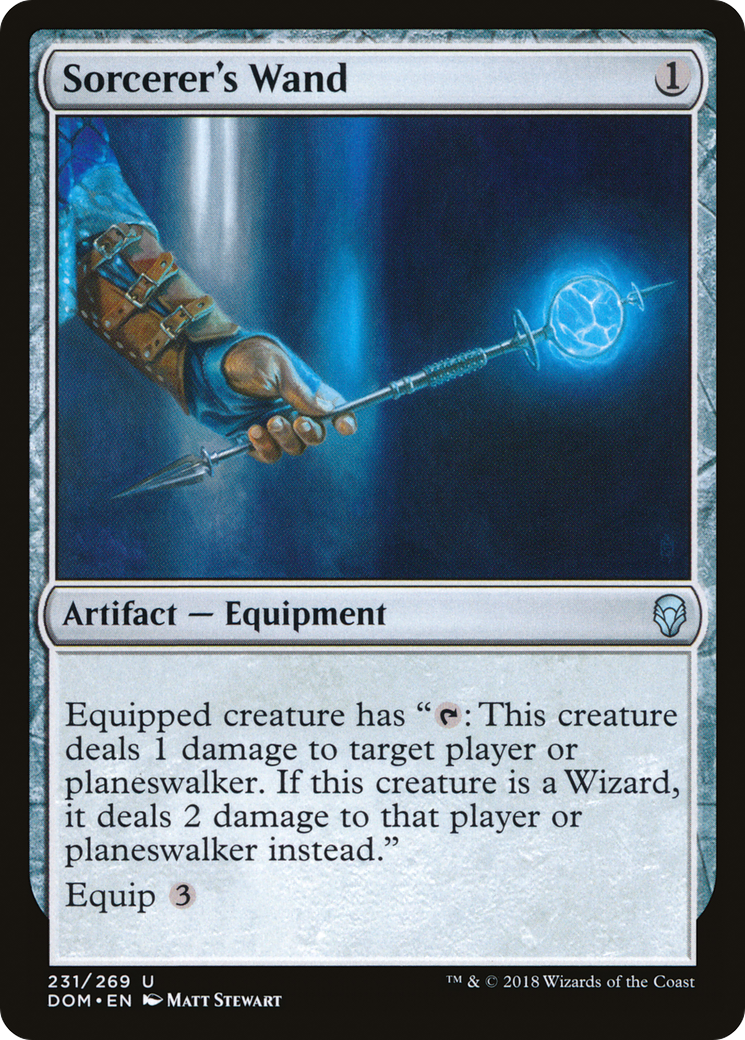 Image of Sorcerer's Wand (DOM-231) - Dominaria Foil