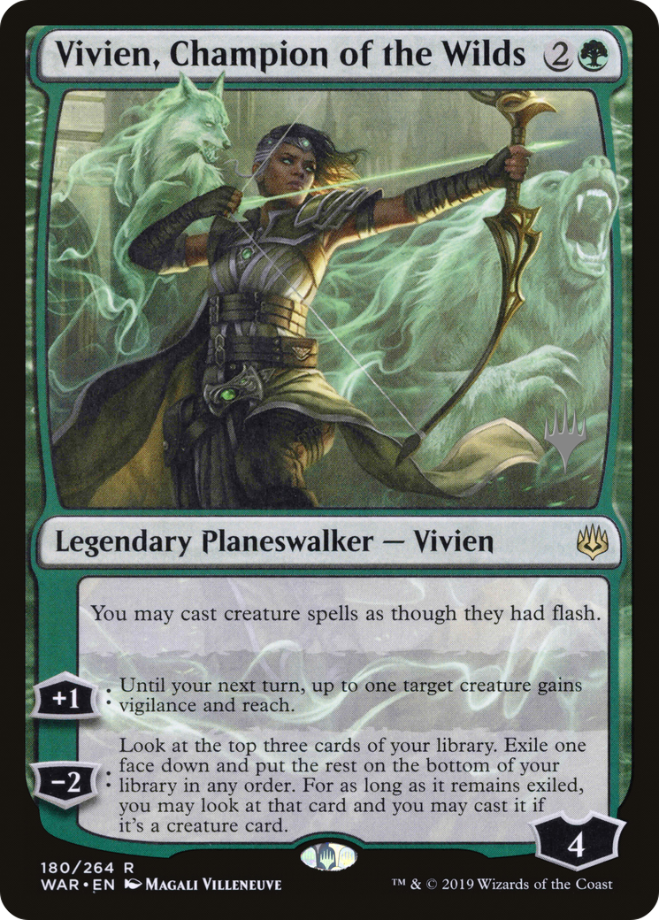 Image of Vivien, Champion of the Wilds (PPELD-180P) - War of the Spark Promos