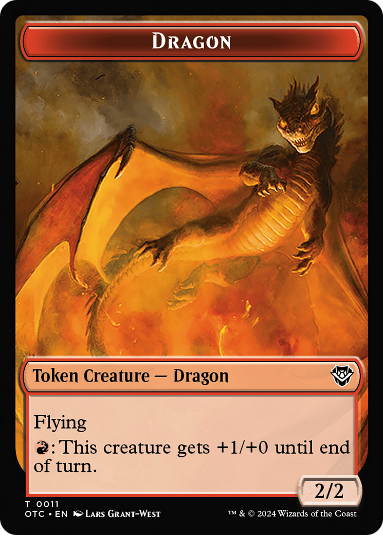 Image of Dragon (TOTC-011) - Outlaws of Thunder Junction Commander Tokens Foil