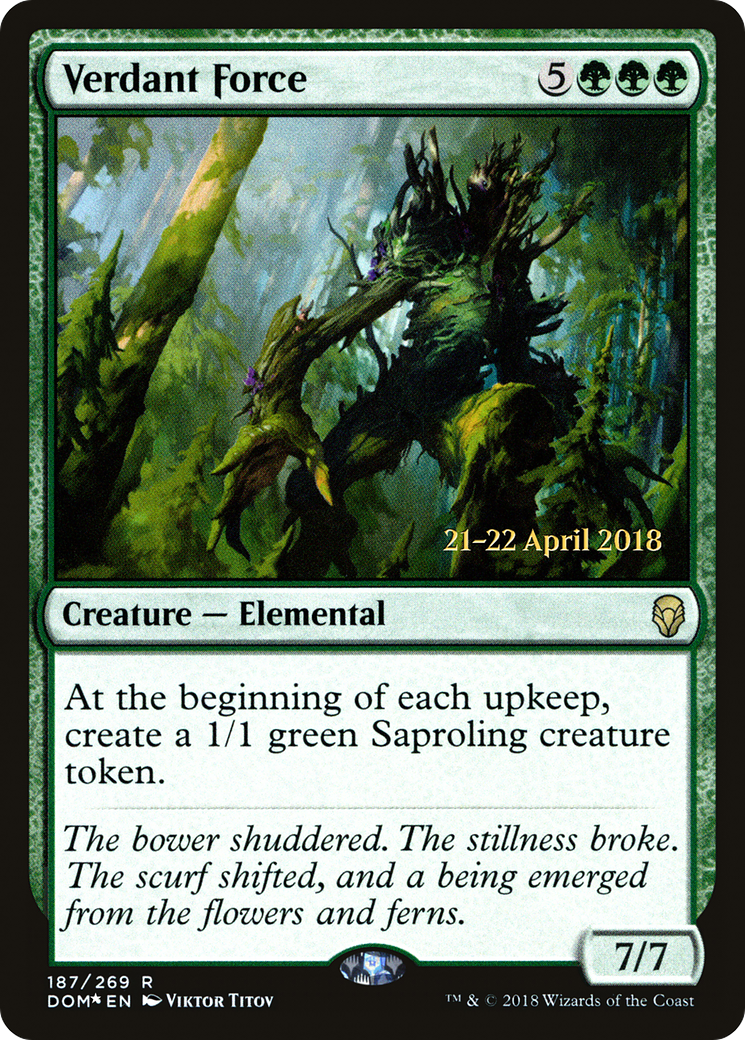 Image of Verdant Force (PRE-187S) - Dominaria Promos Foil