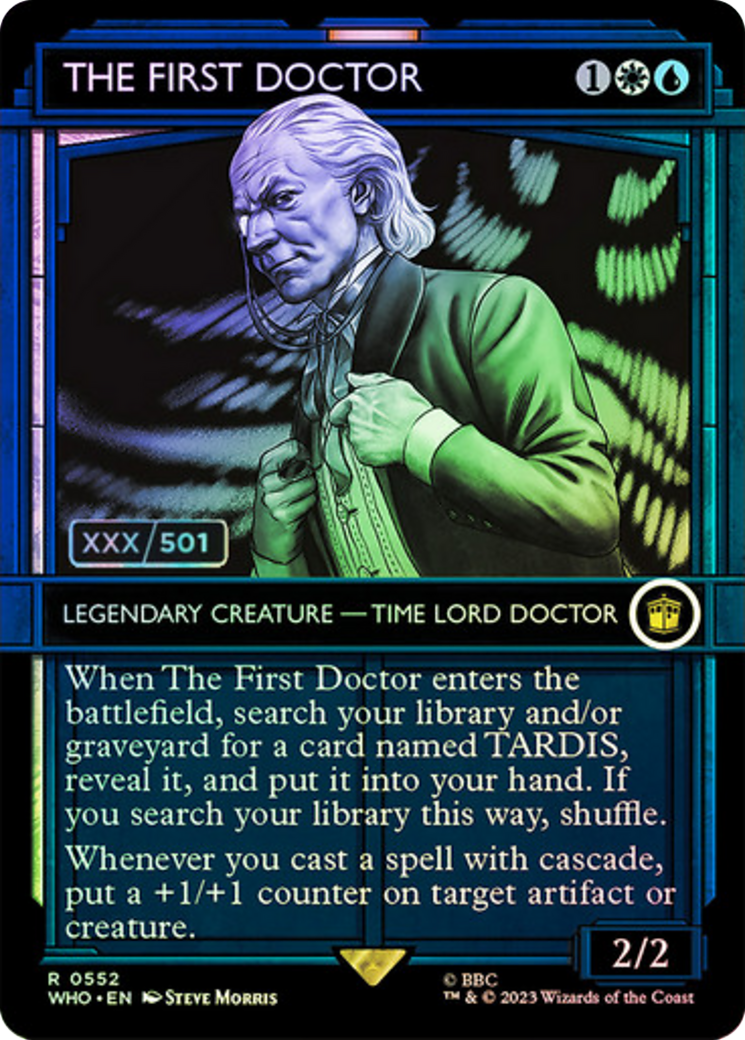Image of The First Doctor (Serial Numbered) (WHO-552) - Doctor Who: (Showcase) (Borderless) Foil