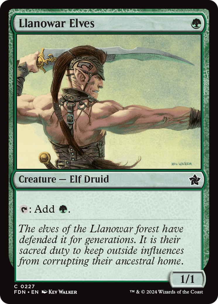 Image of Llanowar Elves (FDN-227) - Foundations Foil