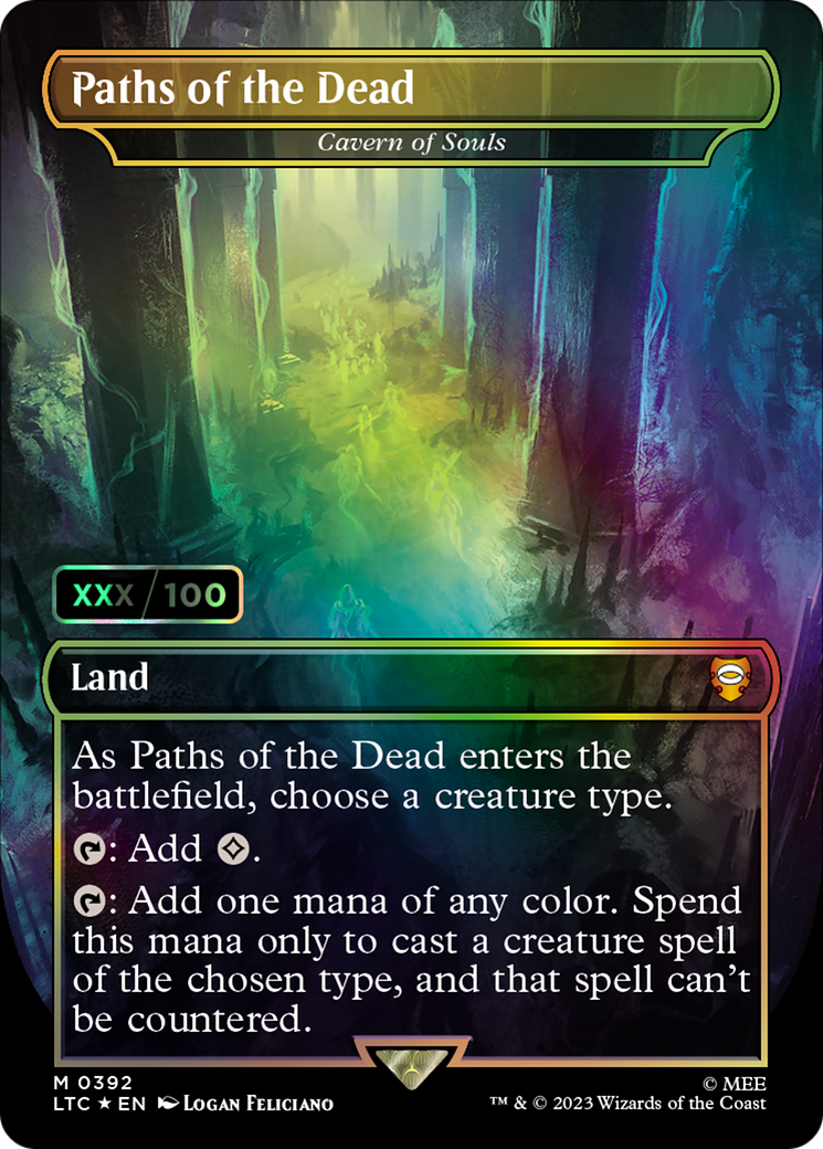Image of Paths of the Dead - Cavern of Souls (Serial Numbered) (LTC-392) - Tales of Middle-earth Commander / Paths of the Dead (Borderless) Foil
