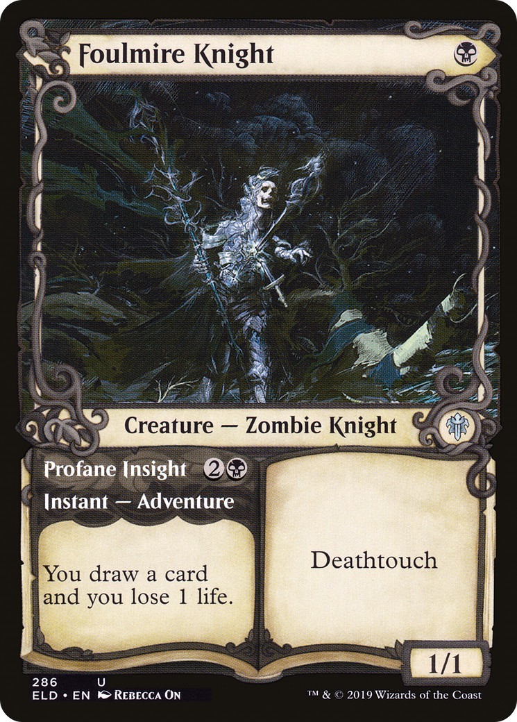 Image of Foulmire Knight (Showcase) (ELD-286) - Throne of Eldraine: (Showcase) Foil