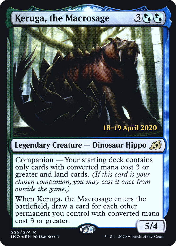 Image of Keruga, the Macrosage (PRE-225) - Ikoria: Lair of Behemoths Promos: (companion) Foil