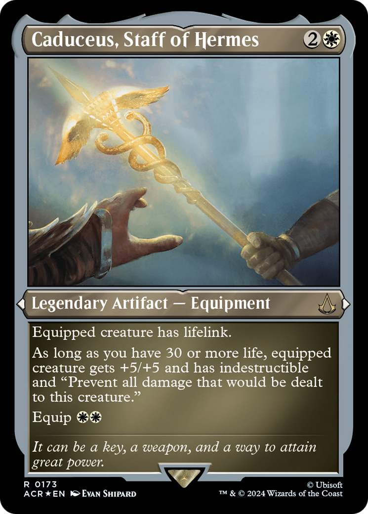 Image of Caduceus, Staff of Hermes (ACR-173) - Assassin's Creed Etched Foil