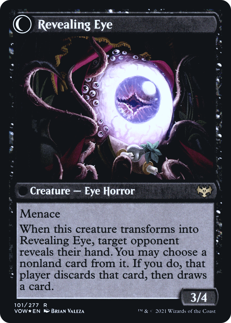 Image of Concealing Curtains (PRE-101) - Innistrad: Crimson Vow Promos: (Double Faced Transform) Foil
