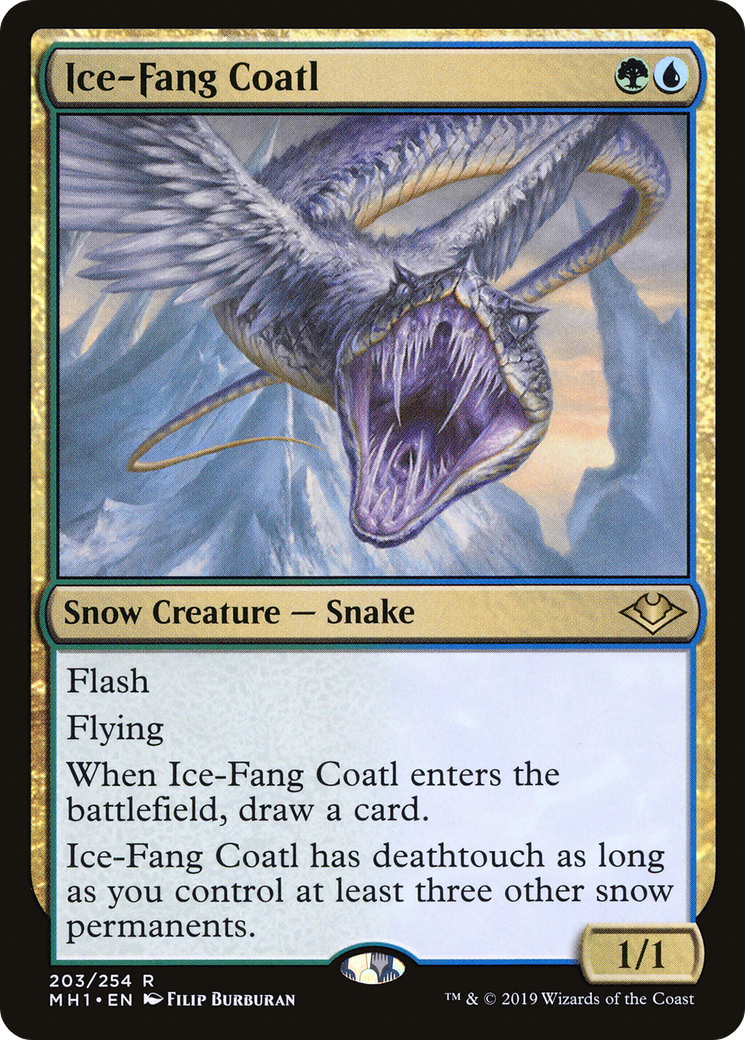 Image of Ice-Fang Coatl (MH1-203) - Modern Horizons Foil