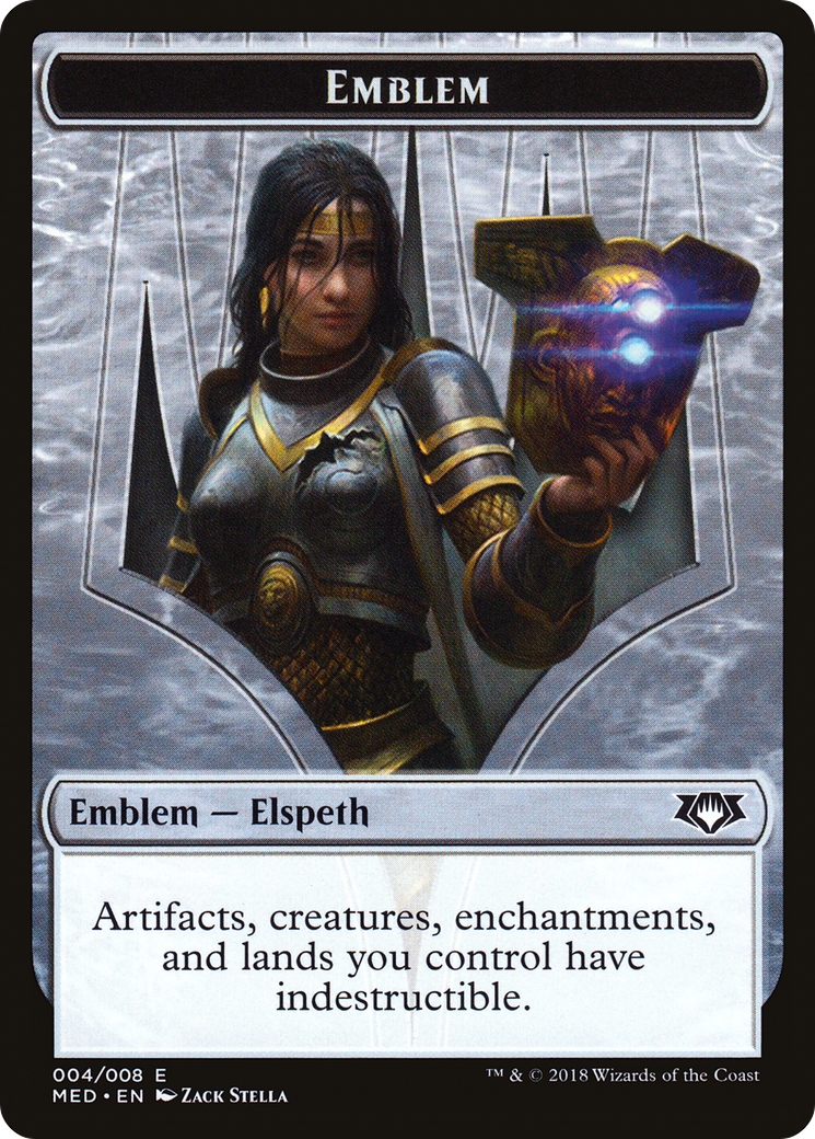 Image of Emblem - Elspeth, Knight-Errant (MED-0G4) - Mythic Edition Tokens